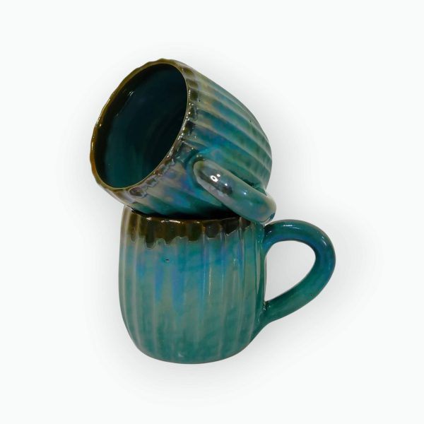 Medium Pottery Coffee Mug Pair