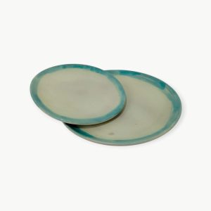 Turquoise Pottery Serving Plates