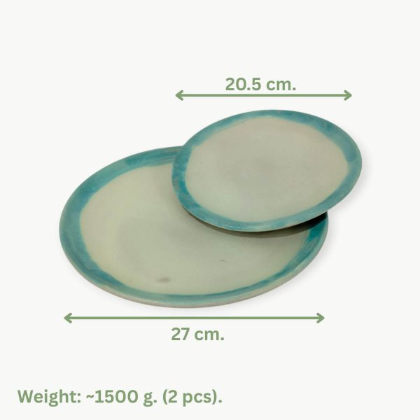 Turquoise Pottery Serving Plates
