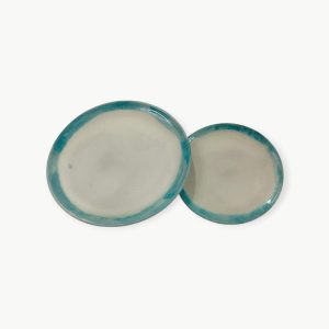 Turquoise Pottery Serving Plates