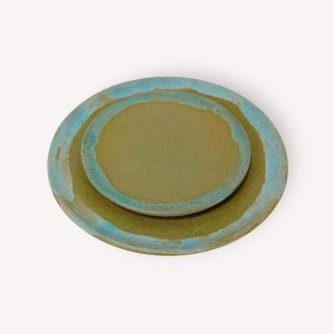 Turquoise Pottery Serving Plates
