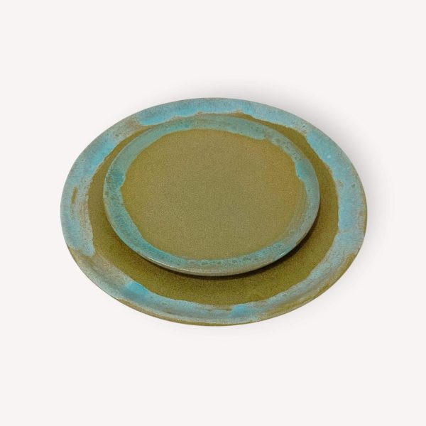 Turquoise Pottery Serving Plates
