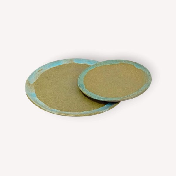 Turquoise Pottery Serving Plates