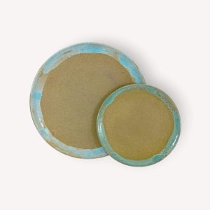 Turquoise Pottery Serving Plates