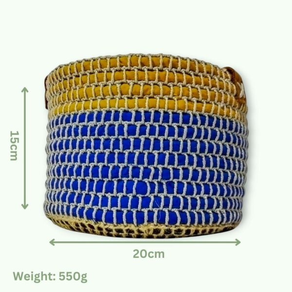 Basket with Leather Handles