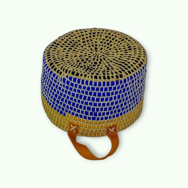 Basket with Leather Handles