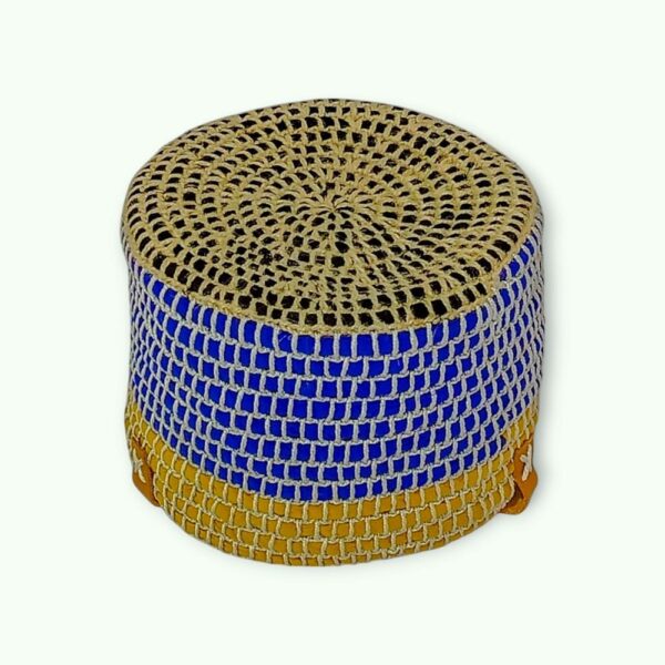 Basket with Leather Handles