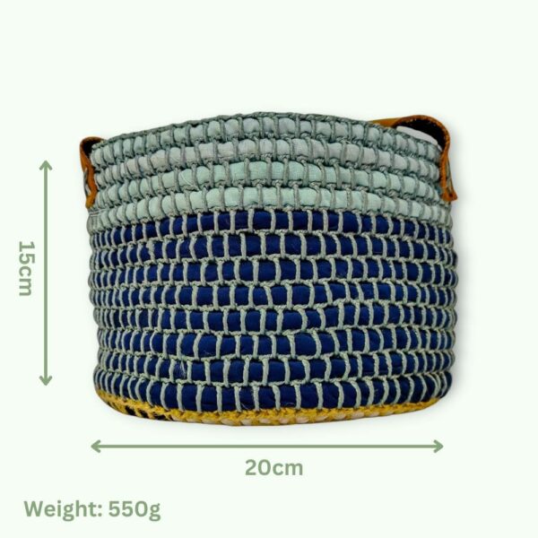Basket with Leather Handles