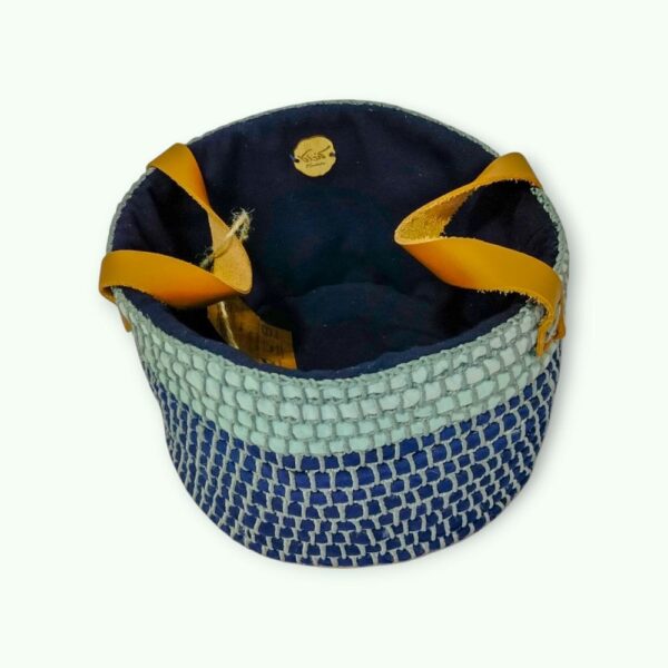 Basket with Leather Handles