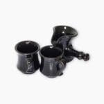 Black Pottery Coffee Set