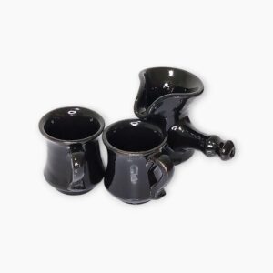 Black Pottery Coffee Set