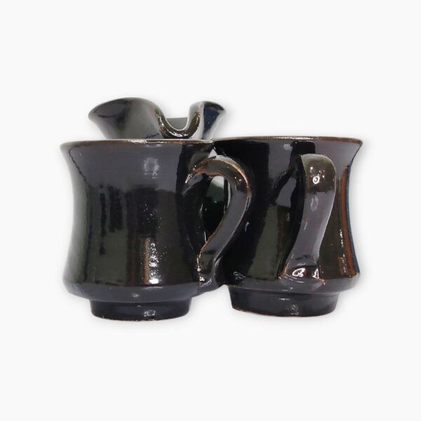 Black Pottery Coffee Set