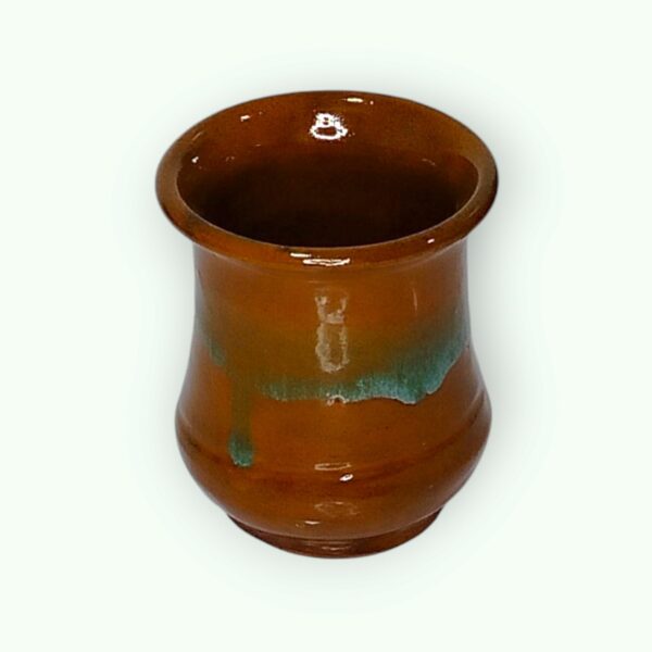 Brown Turquoise Glazed Mug