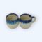 Ceramic Coffee Mug Set with tray