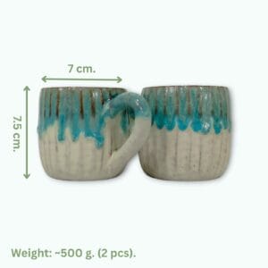 Medium Pottery Coffee Mug Pair