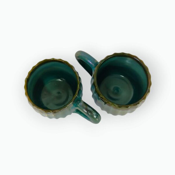 Medium Pottery Coffee Mug Pair 02 (13) Authentic Egyptian Pottery Coffee Mug Pair