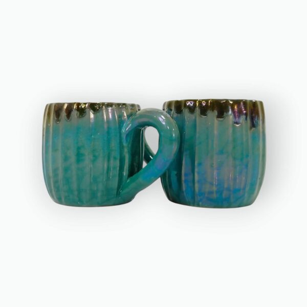 Medium Pottery Coffee Mug Pair 02 (15) Authentic Egyptian Pottery Coffee Mug Pair