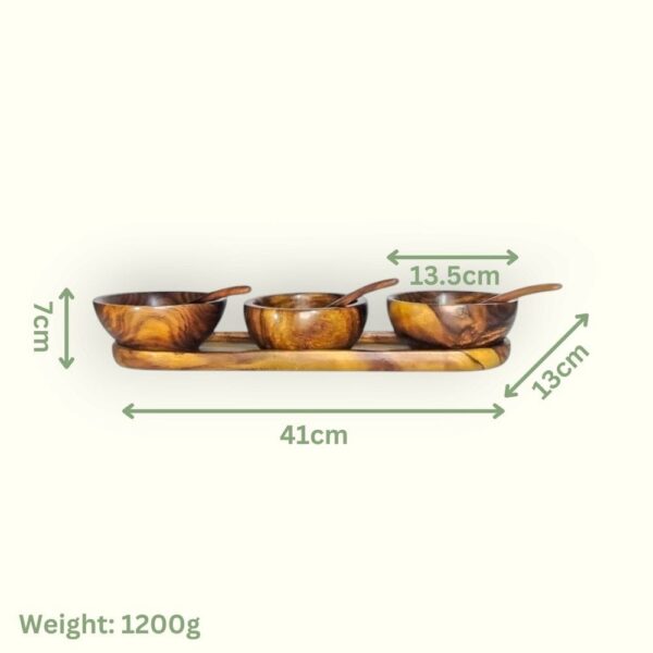 Serving Tray with 3 Bowls (3)1 Serving Tray with 3 Bowls