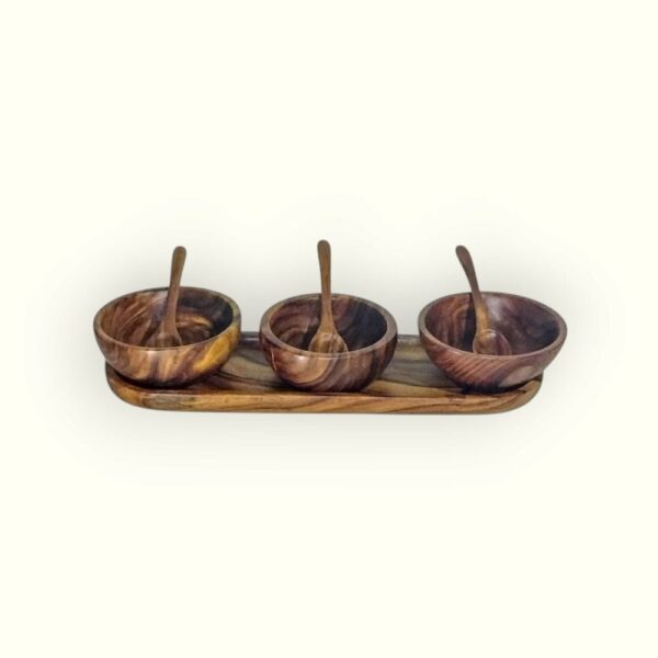Serving Tray with 3 Bowls (6) Serving Tray with 3 Bowls