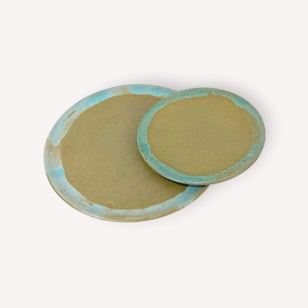 Turquoise Pottery Serving Plates