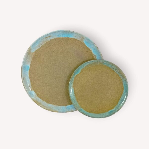 Turquoise Pottery Serving Plates